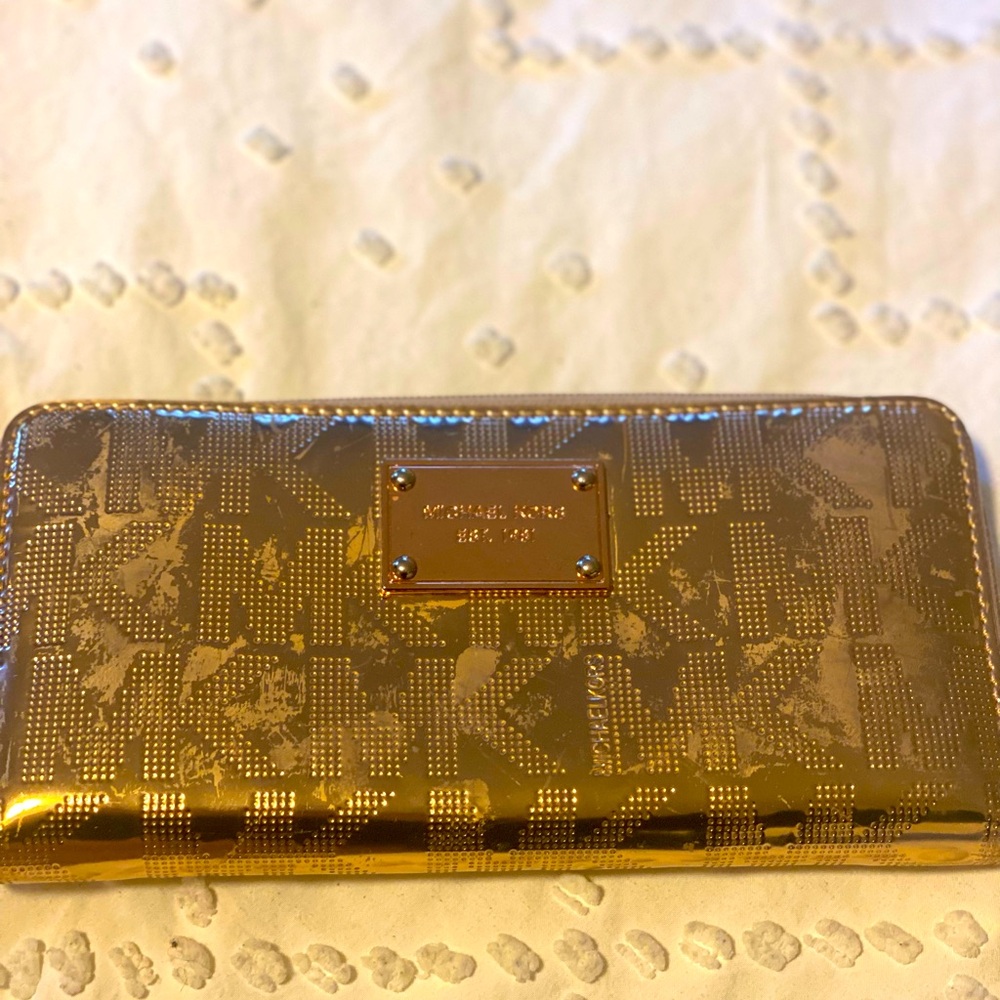 Rose Gold MK Wristlet .